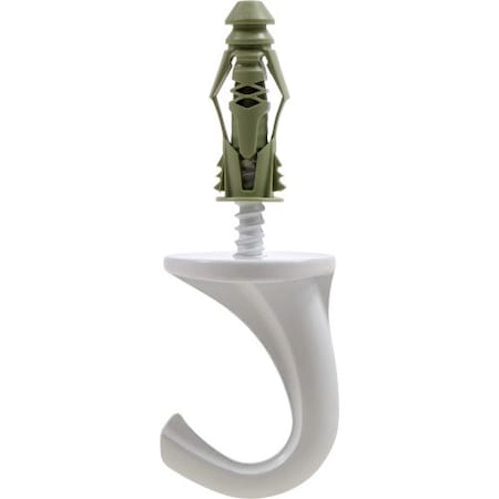 Hillman HILLMAN White Ceramic/Zinc Hook 1 pk 122406